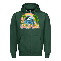 Sports Green beach bum Zipper Hoodie - texasbilliewilder