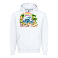 White beach bum Zipper Hoodie - texasbilliewilder