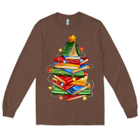 Chestnut book christmas tree Long Sleeve Tee - Zillion Design Studio