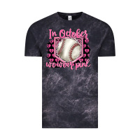 Cloud Black in october we wear pink baseball Vintage Tee - BarkalooDesign