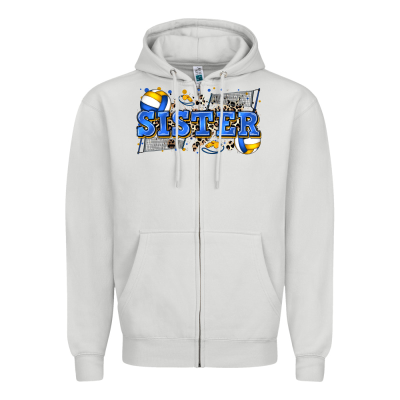 Sister Volleyball Zipper Hoodie by Zillion Design Studio | Teevron