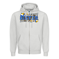 Dove Grey sister volleyball Zipper Hoodie - Zillion Design Studio