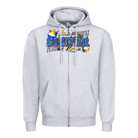 Heather Grey sister volleyball Zipper Hoodie - Zillion Design Studio