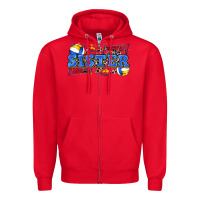 Red sister volleyball Zipper Hoodie - Zillion Design Studio