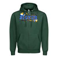 Sports Green sister volleyball Zipper Hoodie - Zillion Design Studio