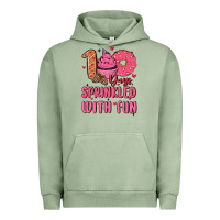 Pigment Oil Green 100 days sprinkled with fun Urban Hoodie - MaliasSmallBusiness