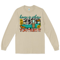 Mushroom home is where  you park it Long Sleeve Tee - texasbilliewilder
