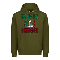 Army Green El Papa Mas Chingon Mexican Flag Premium Hoodie - Jasminsmagicworld