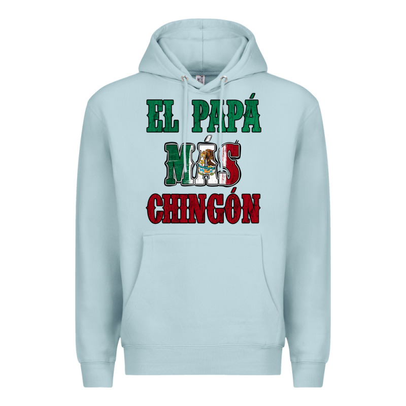 El Papa Mas Chingon Mexican Flag Premium Hoodie by Jasminsmagicworld | Teevron