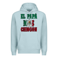 Blue Mist El Papa Mas Chingon Mexican Flag Premium Hoodie - Jasminsmagicworld