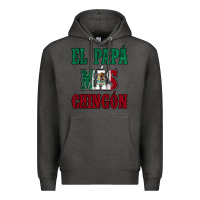 Charcoal Heather El Papa Mas Chingon Mexican Flag Premium Hoodie - Jasminsmagicworld