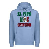 Colony Blue El Papa Mas Chingon Mexican Flag Premium Hoodie - Jasminsmagicworld