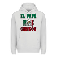 Dove Grey El Papa Mas Chingon Mexican Flag Premium Hoodie - Jasminsmagicworld