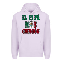 Lilac El Papa Mas Chingon Mexican Flag Premium Hoodie - Jasminsmagicworld