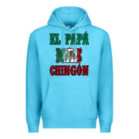 Ocean Blue El Papa Mas Chingon Mexican Flag Premium Hoodie - Jasminsmagicworld
