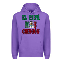 Purple El Papa Mas Chingon Mexican Flag Premium Hoodie - Jasminsmagicworld