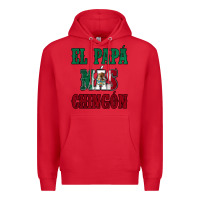 Red El Papa Mas Chingon Mexican Flag Premium Hoodie - Jasminsmagicworld