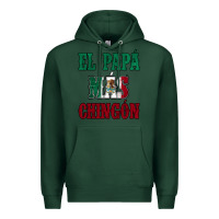 Sports Green El Papa Mas Chingon Mexican Flag Premium Hoodie - Jasminsmagicworld