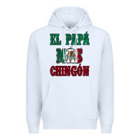 White El Papa Mas Chingon Mexican Flag Premium Hoodie - Jasminsmagicworld