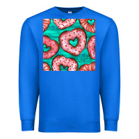 True Royal valentines day heart donuts seamless pattern Premium Sweatshirt - BundleAndBundleShop