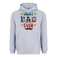 Heather Grey best dad ever Heavyweight Hoodie - HRA Design Shop
