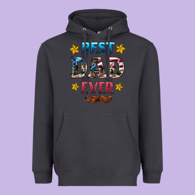 Best Dad Ever Heavyweight Hoodie Designed By Hra Design Shop