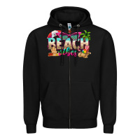 Black beach vibes Zipper Hoodie - texasbilliewilder