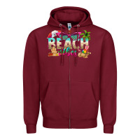 Burgundy beach vibes Zipper Hoodie - texasbilliewilder