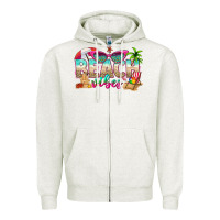 Oatmeal Heather beach vibes Zipper Hoodie - texasbilliewilder