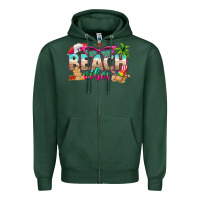 Sports Green beach vibes Zipper Hoodie - texasbilliewilder
