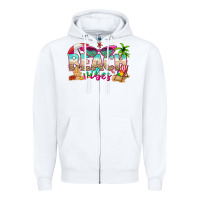 White beach vibes Zipper Hoodie - texasbilliewilder
