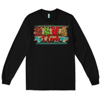 Black Western Christmas Mama Claus Long Sleeve Tee - RanaPortraitStore