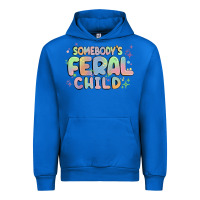 Cobalt somebody's feral child Urban Hoodie - MaliasSmallBusiness