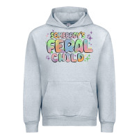 Heather Grey somebody's feral child Urban Hoodie - MaliasSmallBusiness