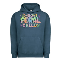Pigment Midnight Navy somebody's feral child Urban Hoodie - MaliasSmallBusiness