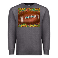 Charcoal Heather football leopard turquoise sunflower Premium Sweatshirt - JahusDesignShop