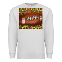 Dove Grey football leopard turquoise sunflower Premium Sweatshirt - JahusDesignShop