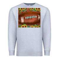 Heather Grey football leopard turquoise sunflower Premium Sweatshirt - JahusDesignShop