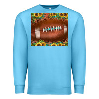 Ocean Blue football leopard turquoise sunflower Premium Sweatshirt - JahusDesignShop
