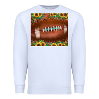 White football leopard turquoise sunflower Premium Sweatshirt - JahusDesignShop