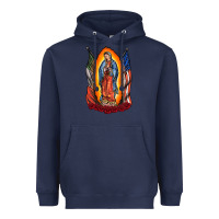 Navy our lady Heavyweight Hoodie - RacoonDesign