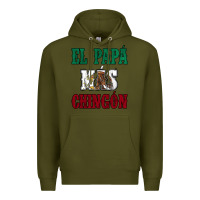Army Green El Papa Mas Chingon Mexican Flag Premium Hoodie - Jasminsmagicworld