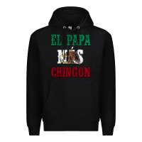Black El Papa Mas Chingon Mexican Flag Premium Hoodie - Jasminsmagicworld