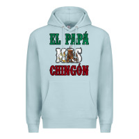Blue Mist El Papa Mas Chingon Mexican Flag Premium Hoodie - Jasminsmagicworld