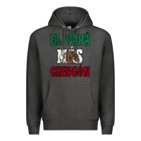 Charcoal Heather El Papa Mas Chingon Mexican Flag Premium Hoodie - Jasminsmagicworld