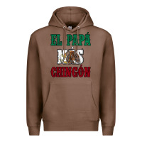 Chestnut El Papa Mas Chingon Mexican Flag Premium Hoodie - Jasminsmagicworld