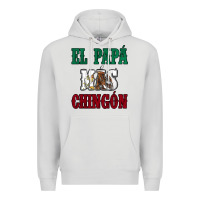 Dove Grey El Papa Mas Chingon Mexican Flag Premium Hoodie - Jasminsmagicworld