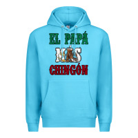 Ocean Blue El Papa Mas Chingon Mexican Flag Premium Hoodie - Jasminsmagicworld