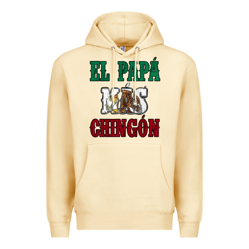 El Papa Mas Chingon Mexican Flag Premium Hoodie by Jasminsmagicworld | Teevron