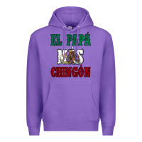 Purple El Papa Mas Chingon Mexican Flag Premium Hoodie - Jasminsmagicworld
